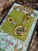 Load image into Gallery viewer, **Very Rare**Repurposed 1980’s Vintage Interlocking GG Gucci Hardware Mix Metals Necklace