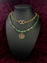 Load image into Gallery viewer, *One of a Kind* Repurposed CC Coin Vintage Gemstones Toggle Bracelet
