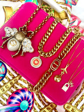Load image into Gallery viewer, Repurposed Christian Dior CD Charm Chunky Toggle Clasp Bracelet