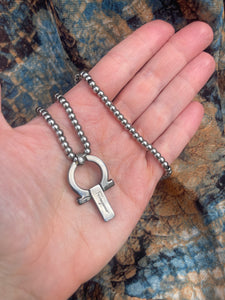 Repurposed Vintage Ferragamo Hardware Ball Chain Necklace