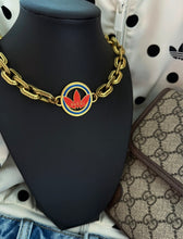 Load image into Gallery viewer, 3~in~1 Repurposed Gucci x Adidas Collaboration Charm Convertible Denim Chain/Bag Charm/Necklace