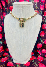 Load image into Gallery viewer, Repurposed Louis Vuitton Padlock Hardware Necklace