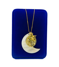 Load image into Gallery viewer, Repurposed Louis Vuitton Pendant &amp; SOLAR ECLIPSE Interchangeable Charm Necklace