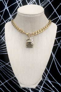 Repurposed Large Louis Vuitton Hardware Charm *Convertible* Necklace/ Bracelet