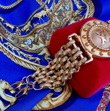 Load image into Gallery viewer, *One of a Kind* X~Large Repurposed Vintage Louis Vuitton Hardware Statement Bracelet