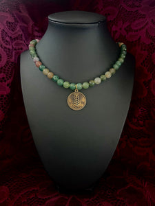 *One of a Kind* Repurposed CC Coin Vintage Gemstones Toggle Bracelet