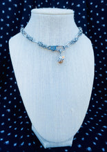 Load image into Gallery viewer, Repurposed Gucci Clasp &amp; Smiling Bee Crystal Charm Necklace