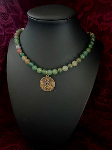 *One of a Kind* Repurposed CC Coin Vintage Gemstones Toggle Bracelet