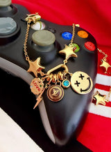 Load image into Gallery viewer, Repurposed Louis Vuitton Double Sided Coin Retro Puffy Star Chain Charm Necklace