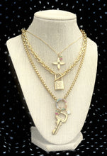 Load image into Gallery viewer, Repurposed Large Louis Vuitton Signature Logo Flower Charm &amp; Removable Cherry Necklace