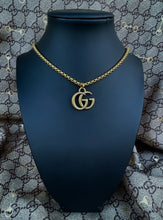 Load image into Gallery viewer, Repurposed Gold Medium Interlocking GG &amp; Bee Charm Gucci Necklace