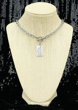 Load image into Gallery viewer, Repurposed Vintage Tiffany Tag Charm Toggle Necklace