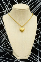 Load image into Gallery viewer, *Very Rare* Repurposed Louis Vuitton LV Logo Puffy Heart Necklace