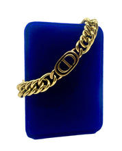 Load image into Gallery viewer, Repurposed Christian Dior CD Charm Chunky Toggle Clasp Bracelet