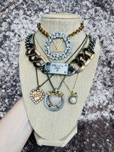 Load image into Gallery viewer, *Very Rare*Large Repurposed Crystal Louis Vuitton Hardware Necklace