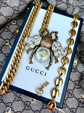 Load image into Gallery viewer, X~Large Repurposed *Rare*Gucci Bee 3~in~1 Convertible Statement Necklace