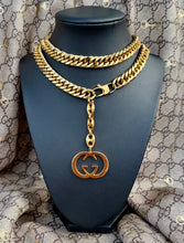 Load image into Gallery viewer, *Rare*Repurposed lnterlocking GG Vintage Gucci Hardware 3~in~1 Convertible Chain Belt/Necklace