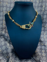 Load image into Gallery viewer, Repurposed Gucci Keychain Clasp &amp; Star Carabiner Necklace