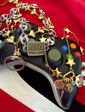 Load image into Gallery viewer, Repurposed Double Sided Gucci Charm Retro/Puffy Mariner Link Necklace