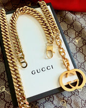 Load image into Gallery viewer, *Rare*Repurposed lnterlocking GG Vintage Gucci Hardware 3~in~1 Convertible Chain Belt/Necklace