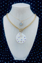 Load image into Gallery viewer, Repurposed Interlocking GG Gucci Crystal Double Sided Charm Necklace