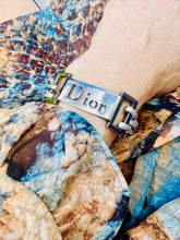 Load image into Gallery viewer, Repurposed Christian Dior Gunmetal Hardware Textured Bracelet