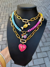 Load image into Gallery viewer, Repurposed Louis Vuitton Yellow &amp; Gold Tone Candy Charm &amp; Ice Cream Necklace