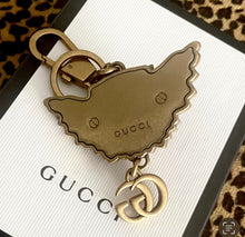 Load image into Gallery viewer, *Very Rare*Repurposed X~Large Gucci Tiger Carved Wings Crystal Statement Necklace