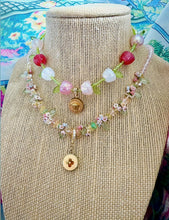 Load image into Gallery viewer, Repurposed Louis Vuitton Signature Flower Coin Vintage Flowers Necklace