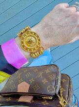 Load image into Gallery viewer, *One of a Kind* X~Large Repurposed Vintage Louis Vuitton Hardware Statement Bracelet