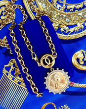 Load image into Gallery viewer, *Very Rare* Large Repurposed 1980’s *New Vintage* CC Coin &amp; Cameo Statement Convertible 3~in~1 Chain~Belt/Necklace
