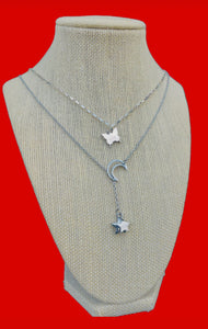 Repurposed Gucci Medium .925 Sterling Silver Butterfly Necklace