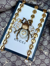 Load image into Gallery viewer, X~Large Repurposed *Rare*Gucci Bee 3~in~1 Convertible Statement Necklace
