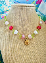 Load image into Gallery viewer, Repurposed Versace Medusa Australian Crystals Apple Necklace