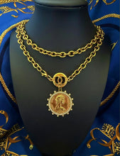 Load image into Gallery viewer, *Very Rare* Large Repurposed 1980’s *New Vintage* CC Coin &amp; Cameo Statement Convertible 3~in~1 Chain~Belt/Necklace