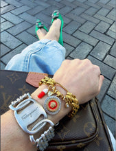 Load image into Gallery viewer, Repurposed Salvatore Ferragamo 1980’s Hardware Vintage Bracelet
