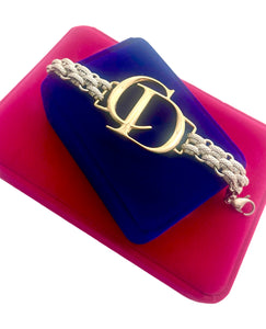 X~Large Repurposed Christian Dior Hardware Mixed Metals Bracelet