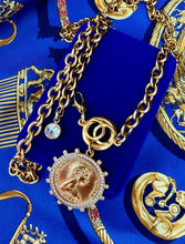 Load image into Gallery viewer, *Very Rare* Large Repurposed 1980’s *New Vintage* CC Coin &amp; Cameo Statement Convertible 3~in~1 Chain~Belt/Necklace