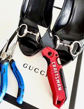 Load image into Gallery viewer, Repurposed Gucci Horsebit &amp; Retro Puffy Heart Chain Two~Tone Necklace
