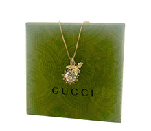 Load image into Gallery viewer, Repurposed Interlocking GG Gucci Crystal Double Sided Charm Necklace