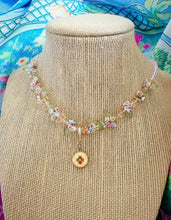 Load image into Gallery viewer, Repurposed Louis Vuitton Signature Flower Coin Vintage Flowers Necklace