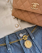 Load image into Gallery viewer, *Very Rare* Large Repurposed 1980’s *New Vintage* CC Coin &amp; Cameo Statement Convertible 3~in~1 Chain~Belt/Necklace
