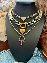 Load image into Gallery viewer, Repurposed Vintage Ferragamo Hardware Ball Chain Necklace