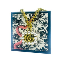 Load image into Gallery viewer, *Very Rare* Large Repurposed Interlocking GG Gucci Charm Toggle Necklace~Includes pouch &amp; box shown in picture~