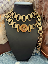 Load image into Gallery viewer, Repurposed Versace Medusa Convertible 1980’s Vintage Chain Belt/Necklace