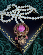 Load image into Gallery viewer, *Very Rare One of a Kind* X~Large* Repurposed Paris CC Coin Pearl Like Convertible Vintage Brooch/Belt/ Necklace