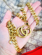 Load image into Gallery viewer, Repurposed Gucci Interlocking GG Convertible 3~in~1 Chain Belt/Necklace