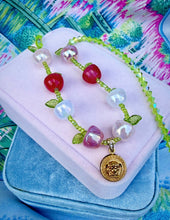 Load image into Gallery viewer, Repurposed Versace Medusa Australian Crystals Apple Necklace