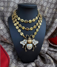Load image into Gallery viewer, X~Large Repurposed *Rare*Gucci Bee 3~in~1 Convertible Statement Necklace