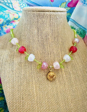 Load image into Gallery viewer, Repurposed Versace Medusa Australian Crystals Apple Necklace